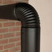 Imperial 6 inch 90 Degree Black Matte Corrugated Elbow for Flue Pipe by Cabin Depot, for efficient stove connections.