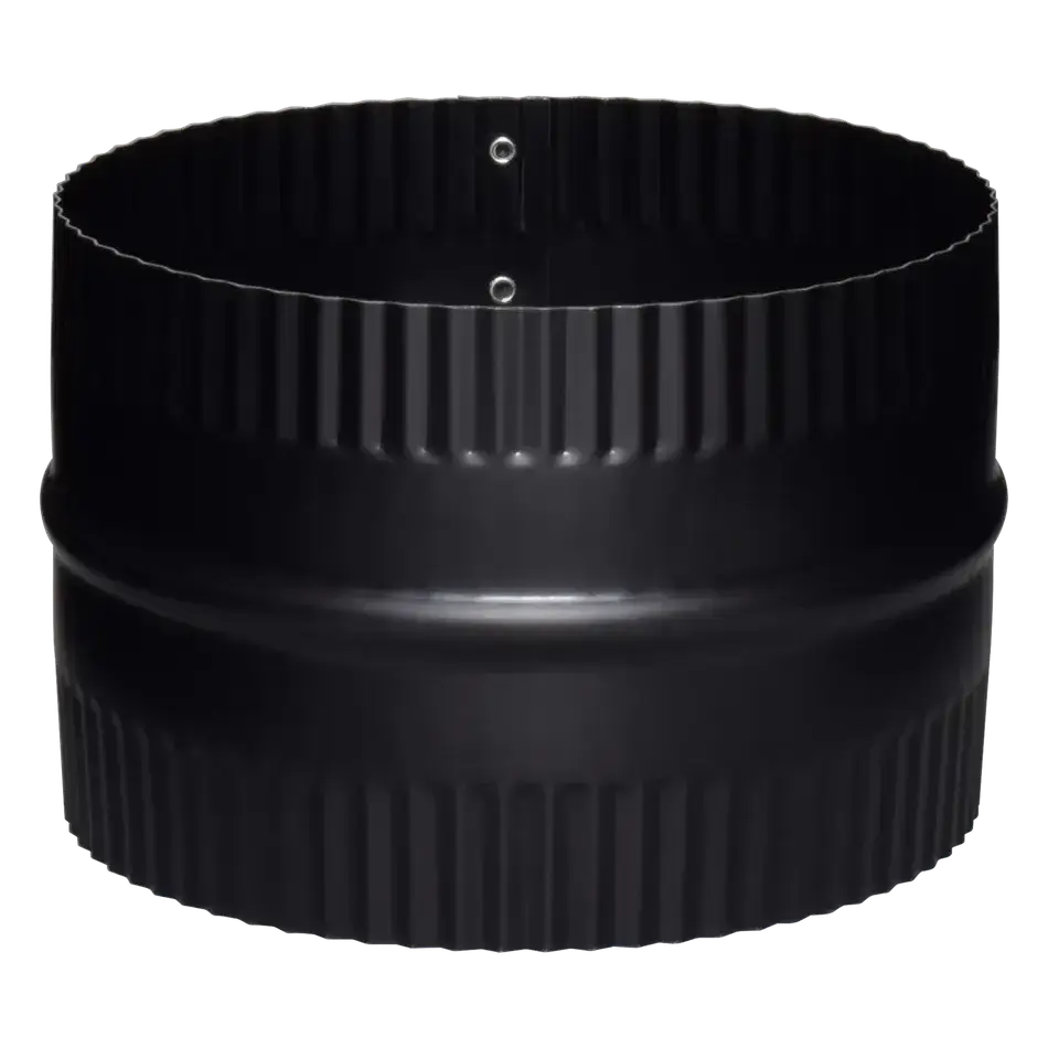 Imperial 6" Connector Union - Black Matte for pipe connection, available at Cabin Depot