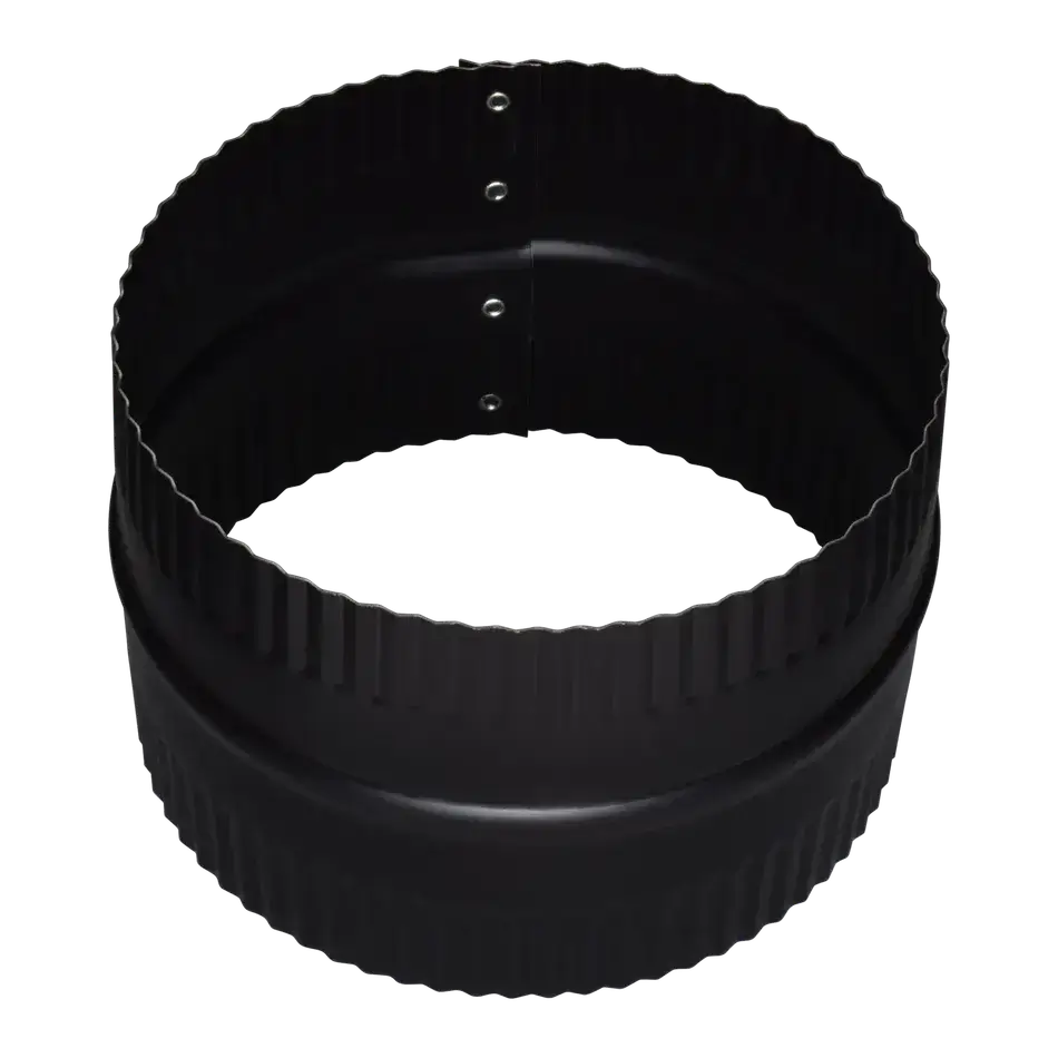 Imperial 6 inch Connector Union in Black Matte for Cabin Depot - Connects Non-Crimped Pipe Ends
