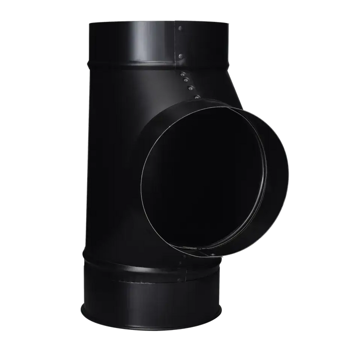 Imperial 6" Cleanout Tee - Black Matte - Fireplace & Wood Stove Accessories by Imperial