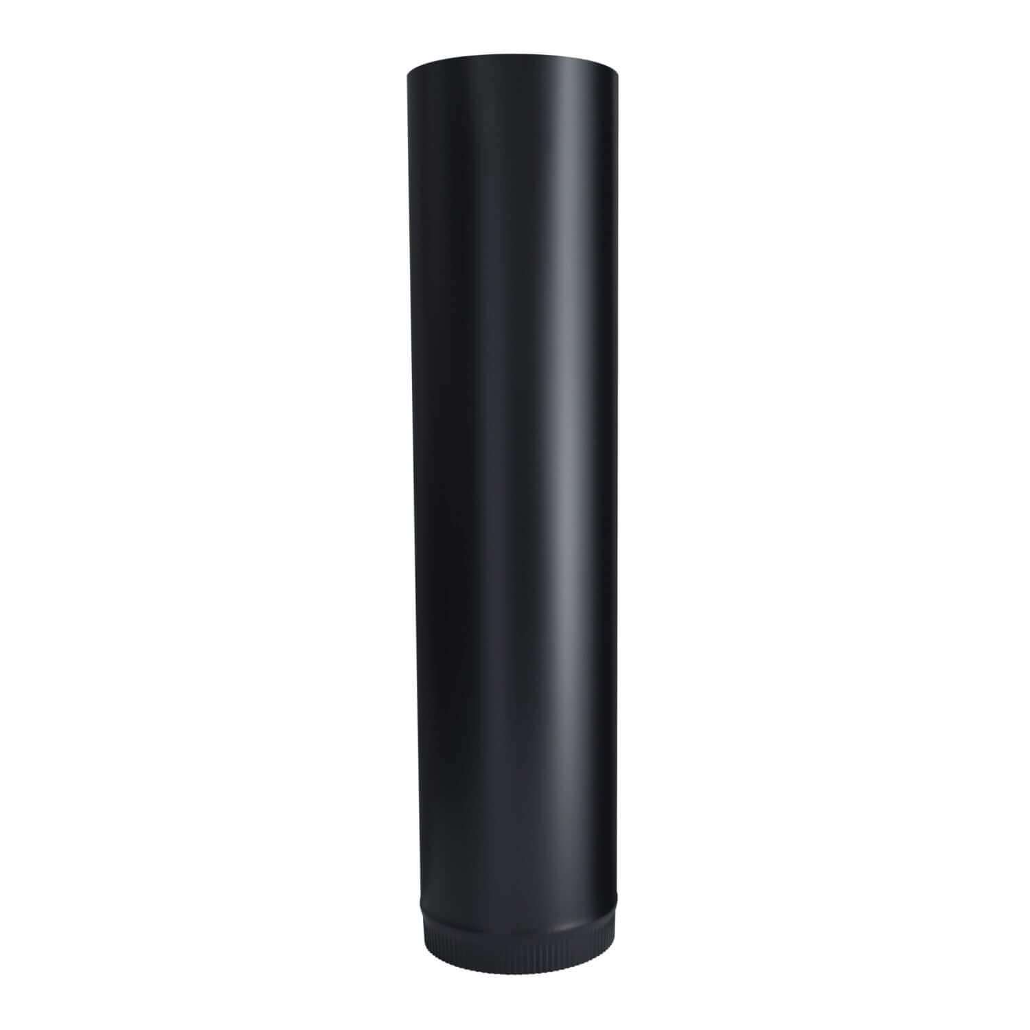 Imperial 6" x 24" black matte stove pipe, Cabin Depot, for wood stove chimney connection with snap-lock system.