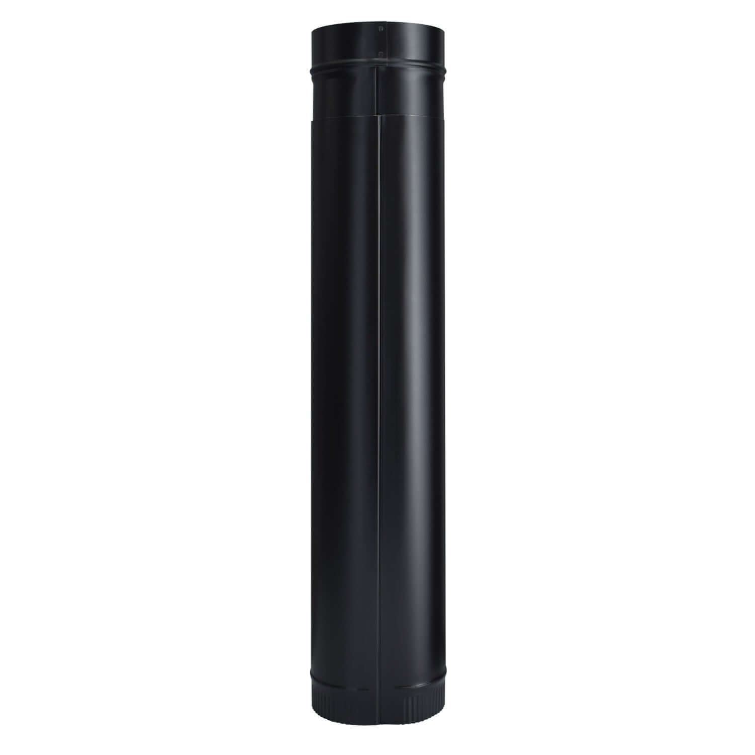 Imperial 6" Telescopic Stove Pipe in Black Matte from Cabin Depot, adjustable length for wood stoves, seamless one-piece design.