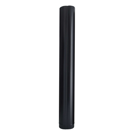 Imperial 6" x 48" black matte stove pipe for wood stoves with snap-lock system and crimped end for chimney connection.