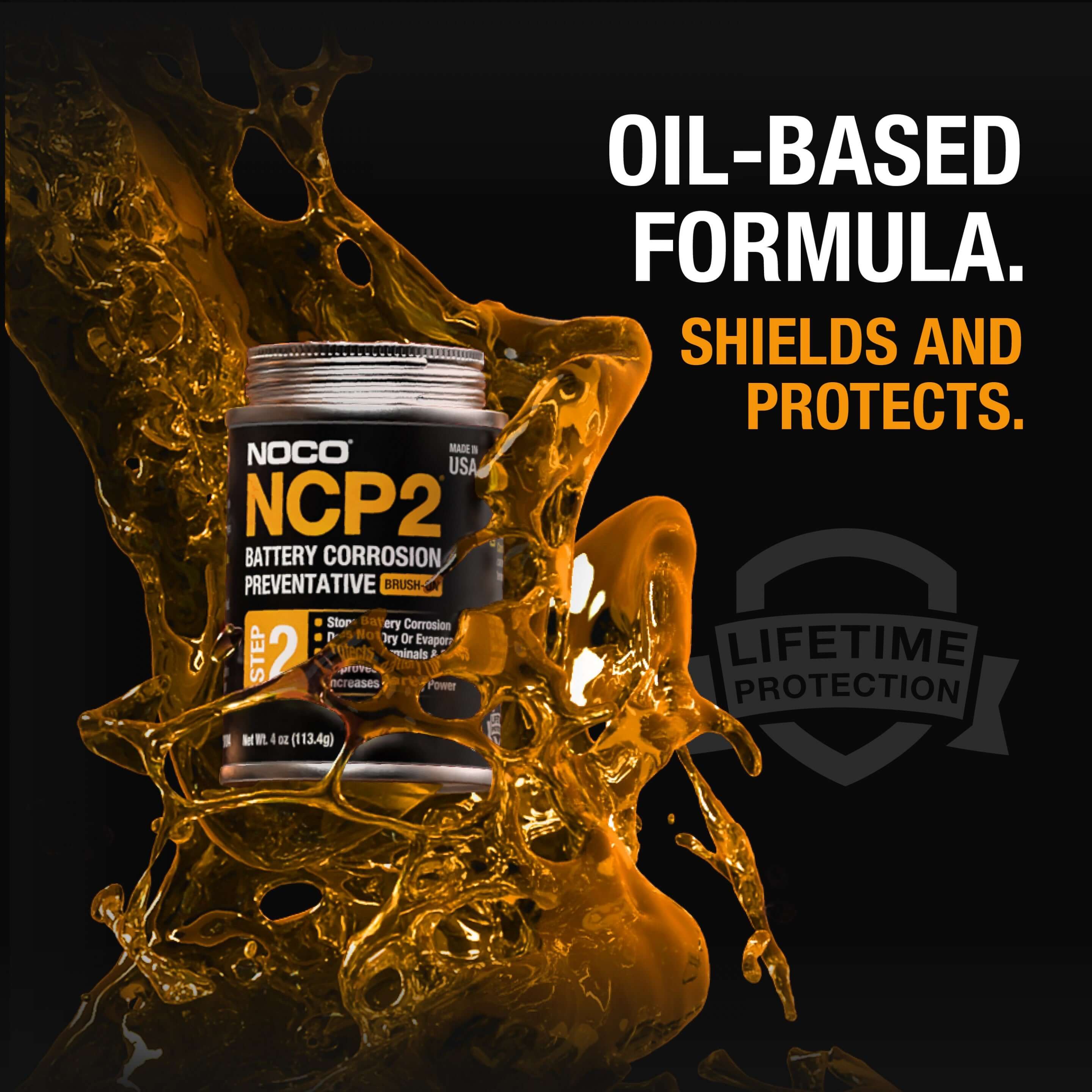 NOCO NCP2 Battery Corrosion Preventative Compound, oil-based formula, protects against corrosion. Available at Cabin Depot.