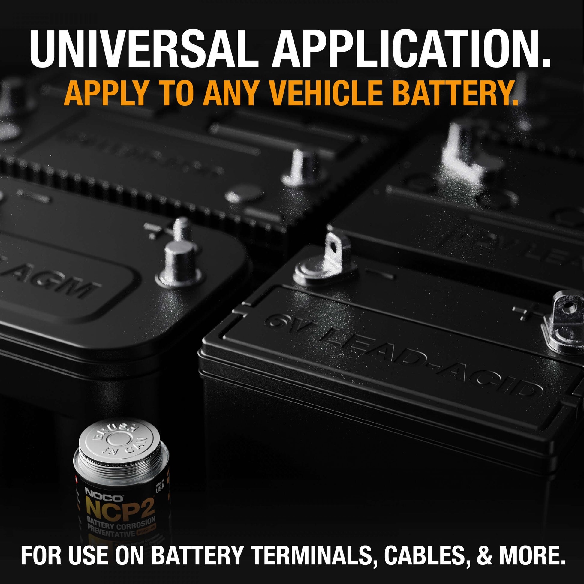 NOCO 4oz Brush-On Corrosion Compound, universal battery protection by Cabin Depot, prevents acid corrosion, extends battery life.