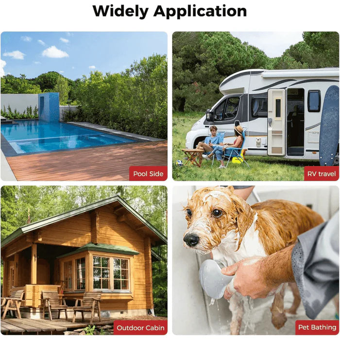 Calentador de agua portátil sin tanque para exteriores Camplux 10L - Negro