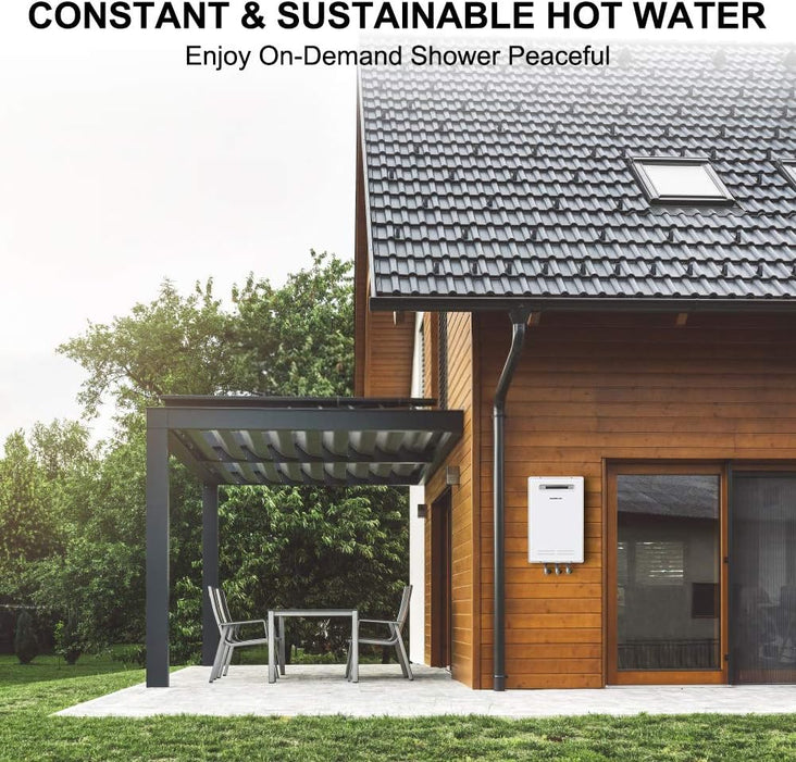 Calentador de agua sin tanque de exterior Camplux WA528 de 5,28 GPM