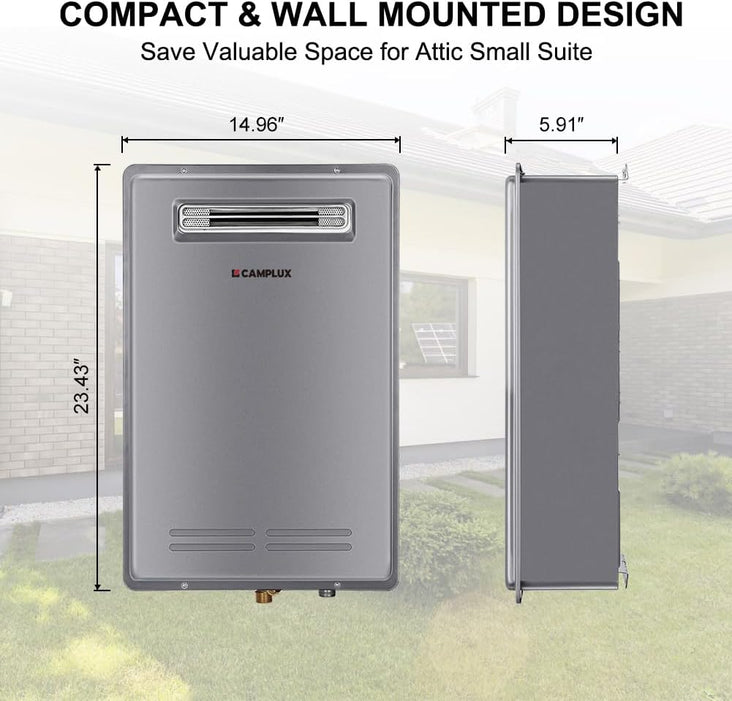 Calentador de agua sin tanque de exterior Camplux WA528 de 5,28 GPM