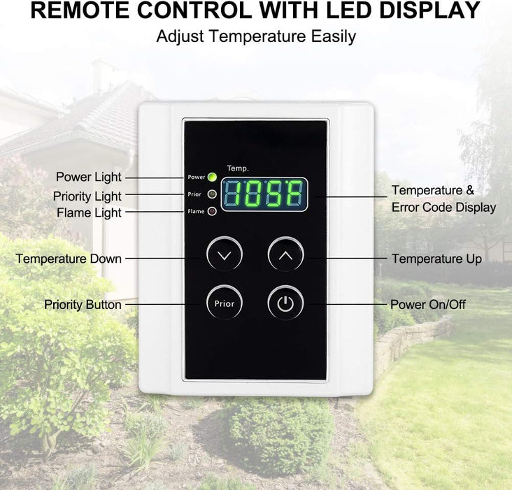 Calentador de agua sin tanque de exterior Camplux WA528 de 5,28 GPM