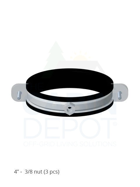 Cinderella Black Matte Flue Pipe With Wall Mount Kit