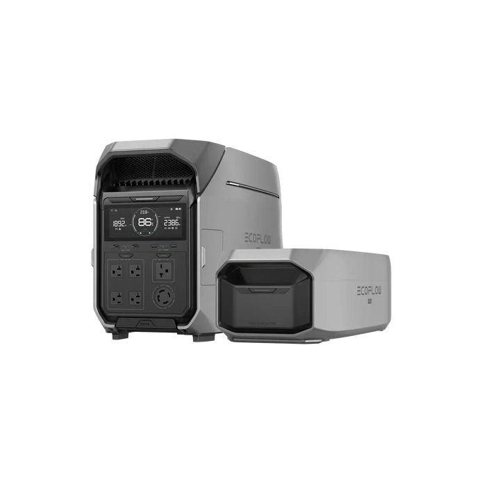 EcoFlow DELTA Pro 3 Smart Extra Battery with sleek design, providing up to 12kWh power for efficient home energy management.