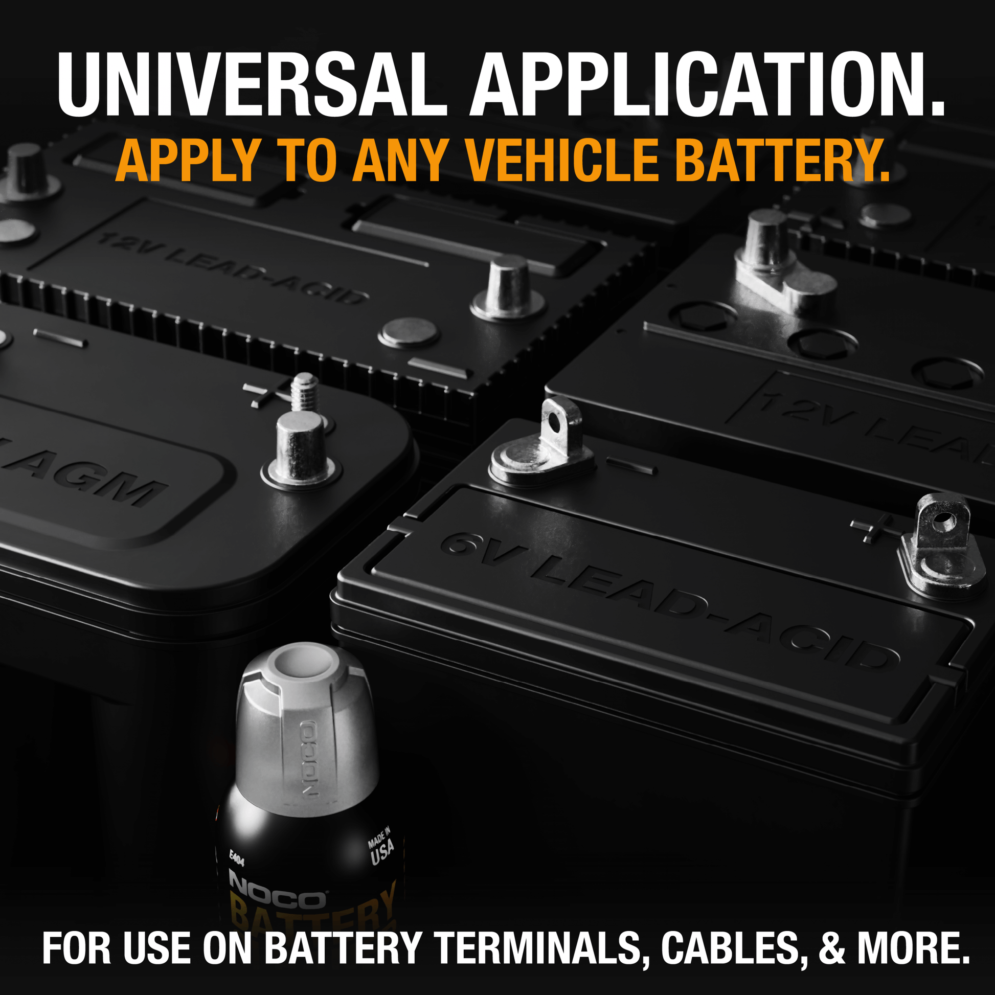 NOCO 14oz Battery Cleaner, Acid Detector, suitable for universal application on 6V & 12V batteries, offered by Cabin Depot.