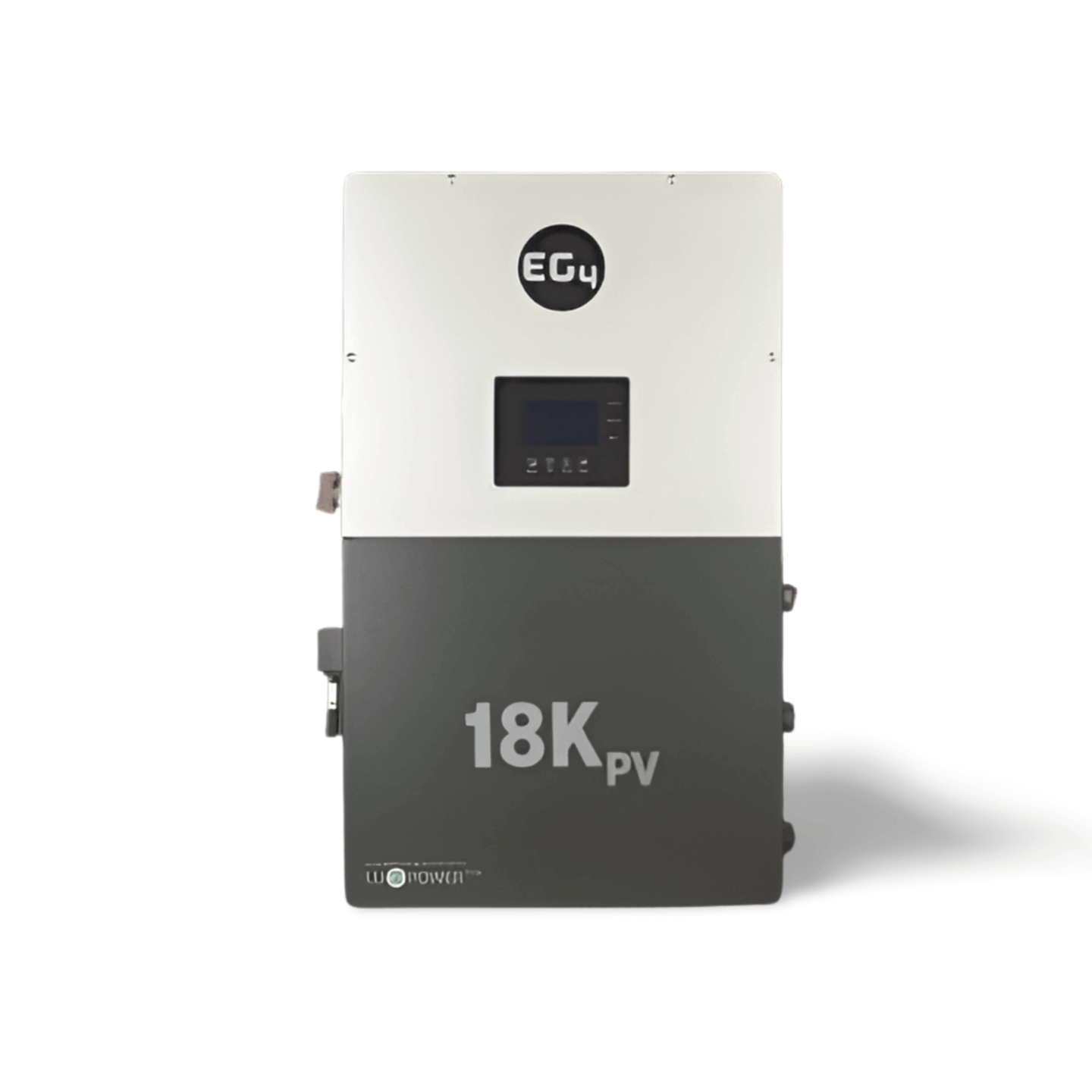 EG4 48V 18kPV-12LV Hybrid Inverter for solar projects at Cabin Depot, featuring grid-tied and off-grid functionality.
