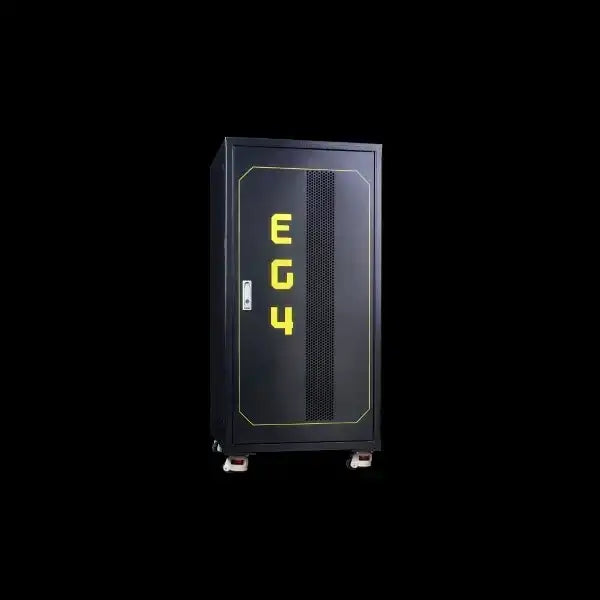 EG4 Enclosed Battery Rack for 48V Server Rack Batteries by Cabin Depot, featuring robust storage and secure enclosure design.