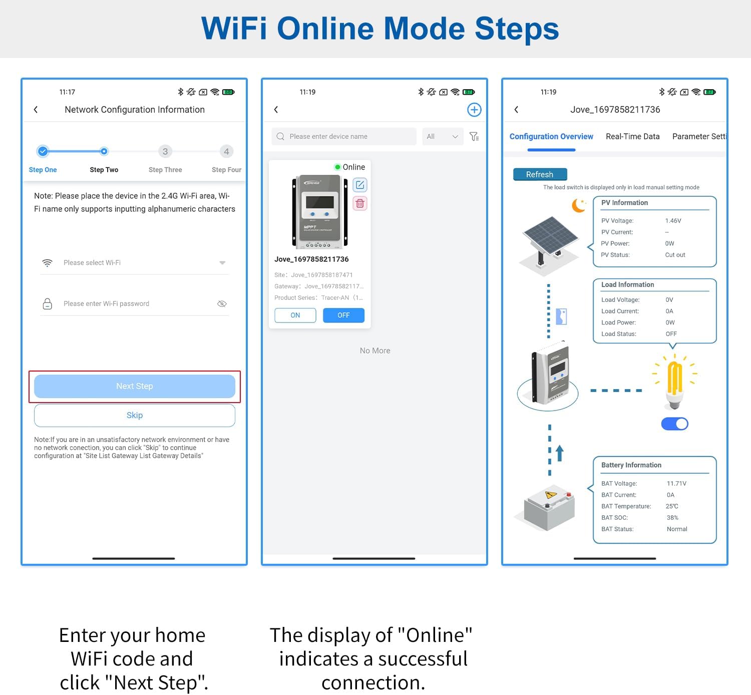 EPEver eBox-WIFI-01 Moniteur à distance WiFi