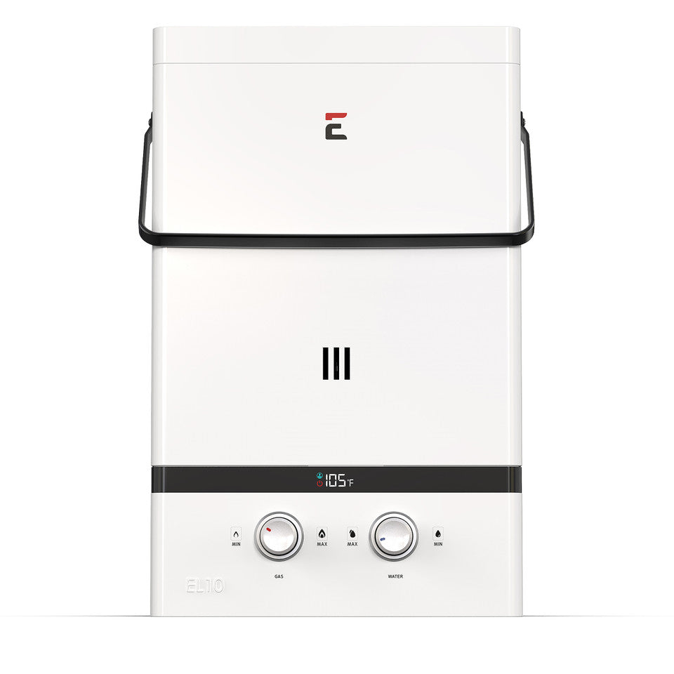 Eccotemp EL10 Luxe 3.0 GPM 75,000 BTU Portable Tankless Water Heater With EccoFlo Pump And Strainer