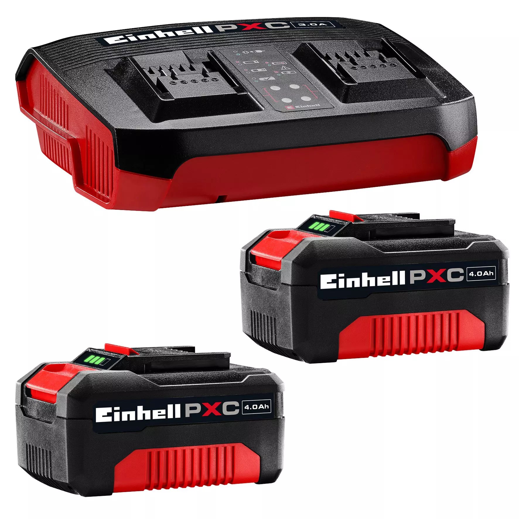 Einhell 18V 2 x 4.0AH Power X-Charge Battery & Dual Port Charger Starter Kit
