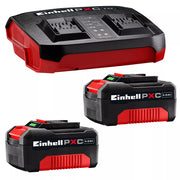 Kit de démarrage Einhell 18 V avec 2 batteries Power X-Charge de 4,0 Ah et un chargeur à double port