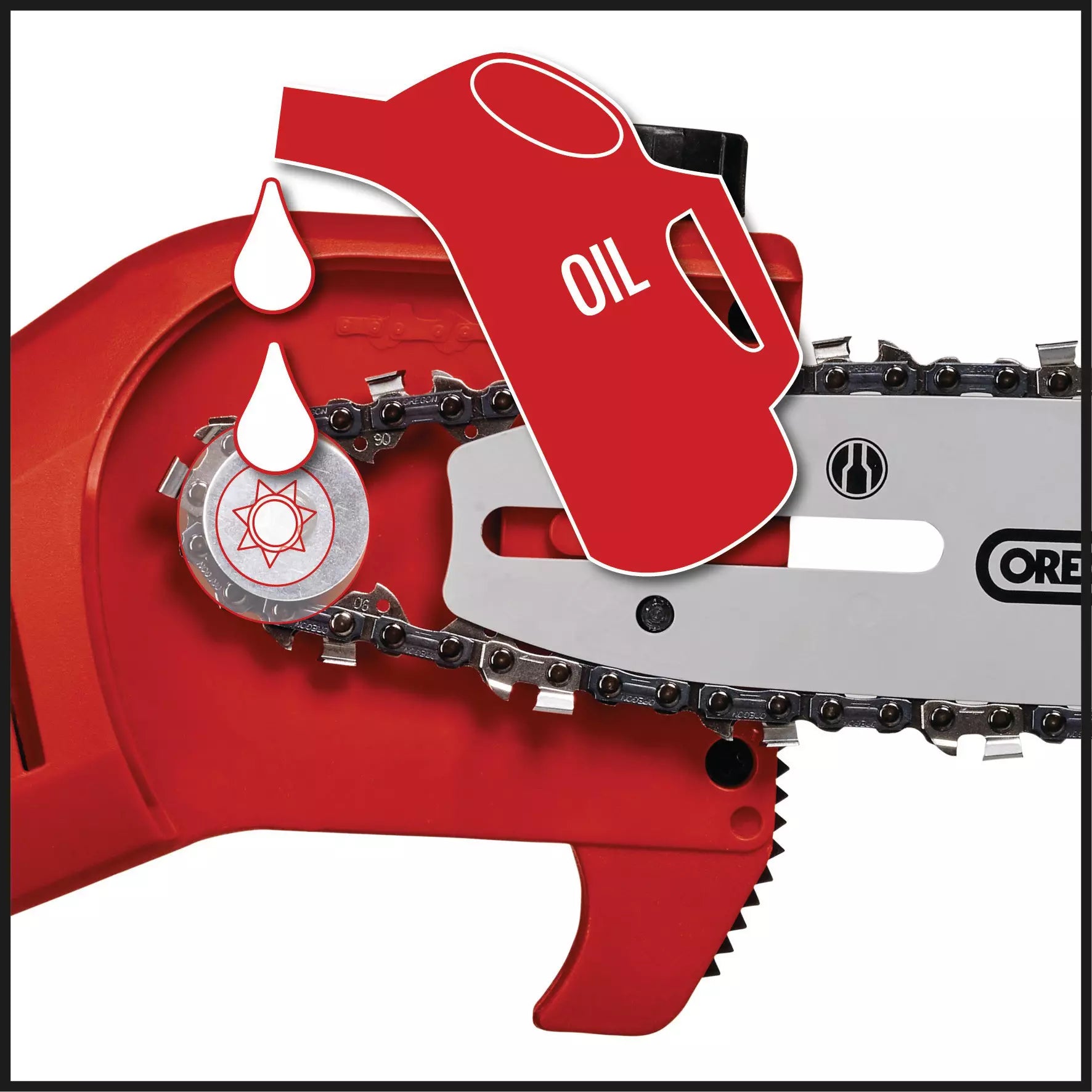 Einhell 18V 8" Cordless Pole Chain Saw