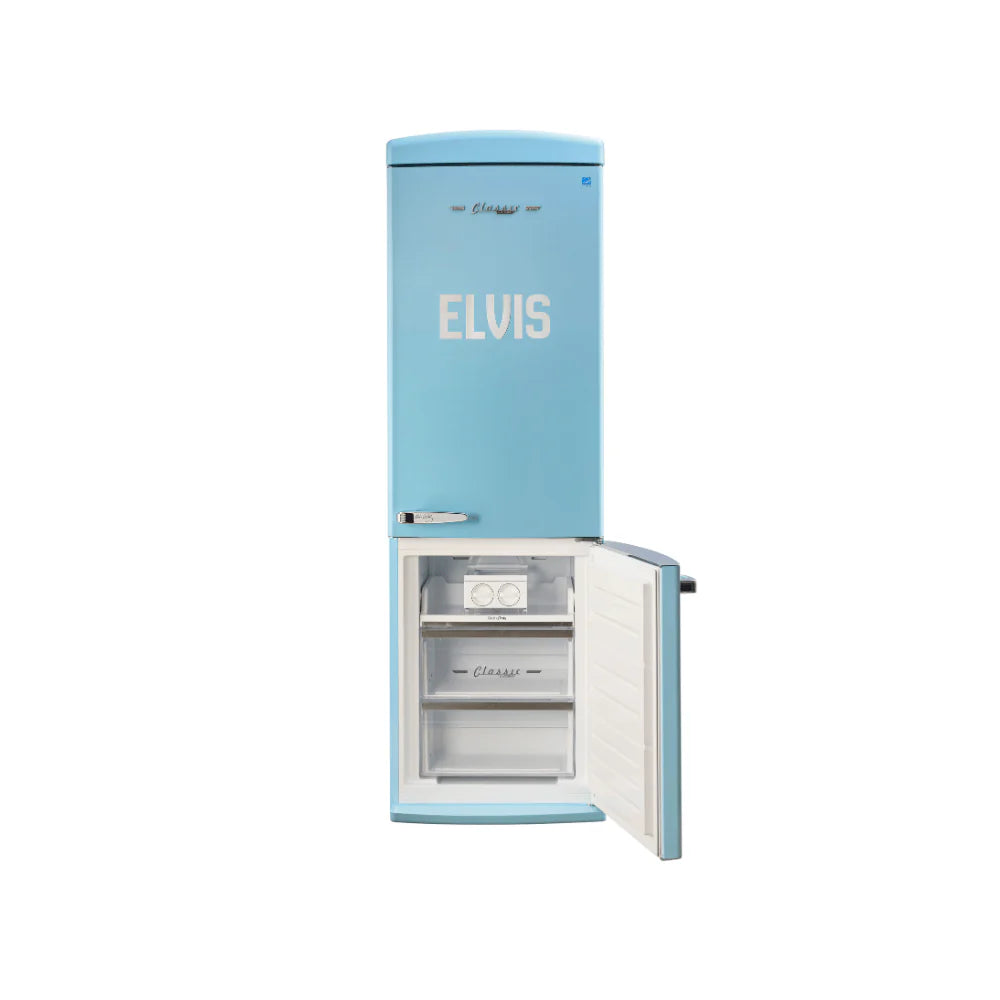 Unique 12 Cu/Ft 340L Classic Retro Bottom Mount Refrigerator - Elvis