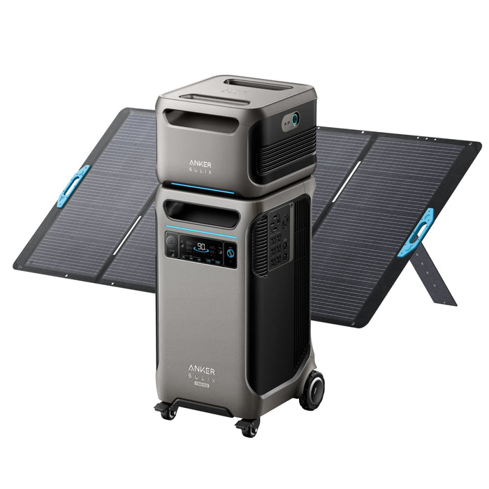 Anker SOLIX F3800 Plus Bundle avec batterie d'extension et panneau solaire de 400 W