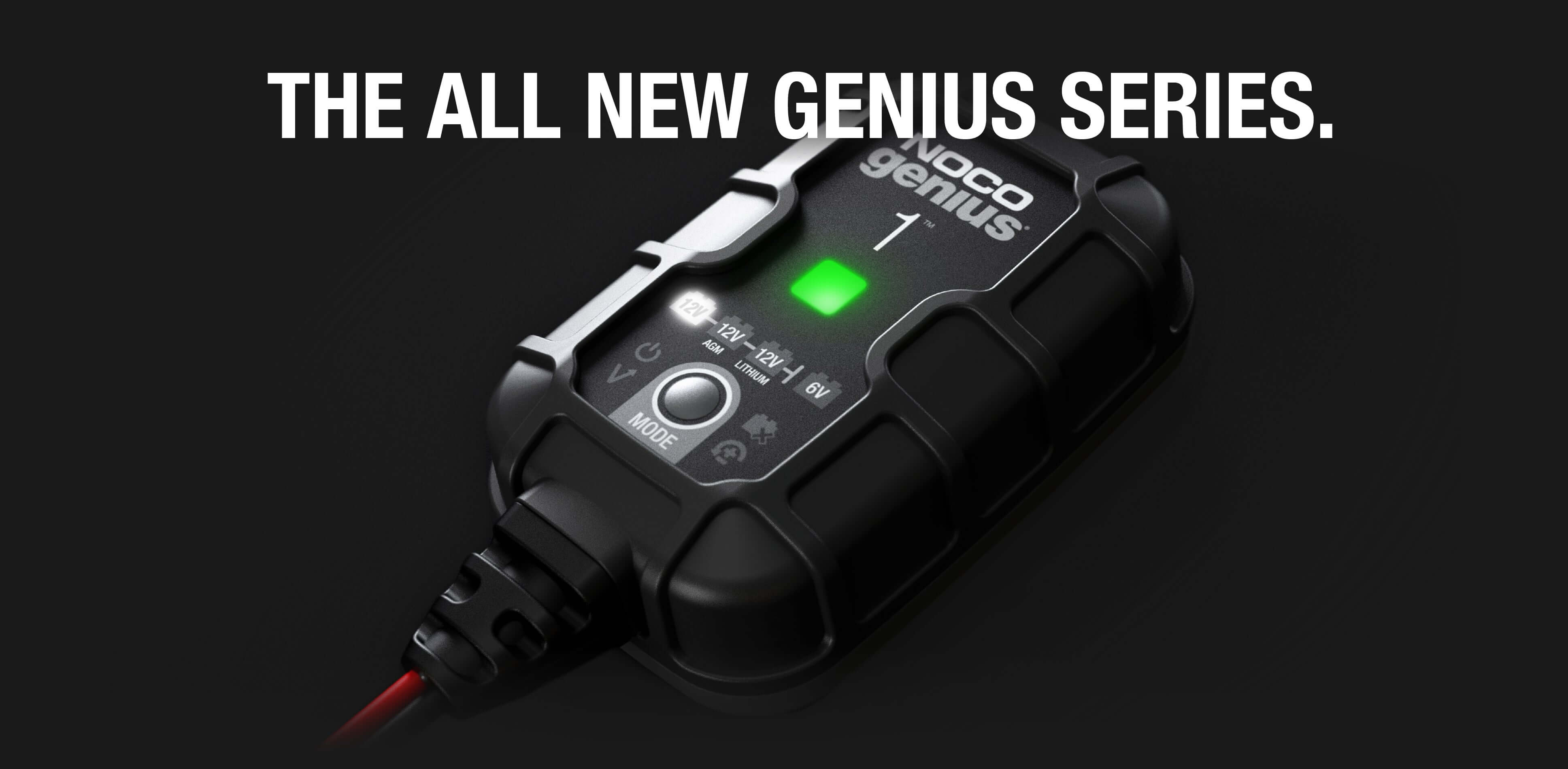 NOCO GENIUS1 1A Battery Charger from Cabin Depot - Energy-efficient, compact 6V/12V battery maintainer and desulfator.