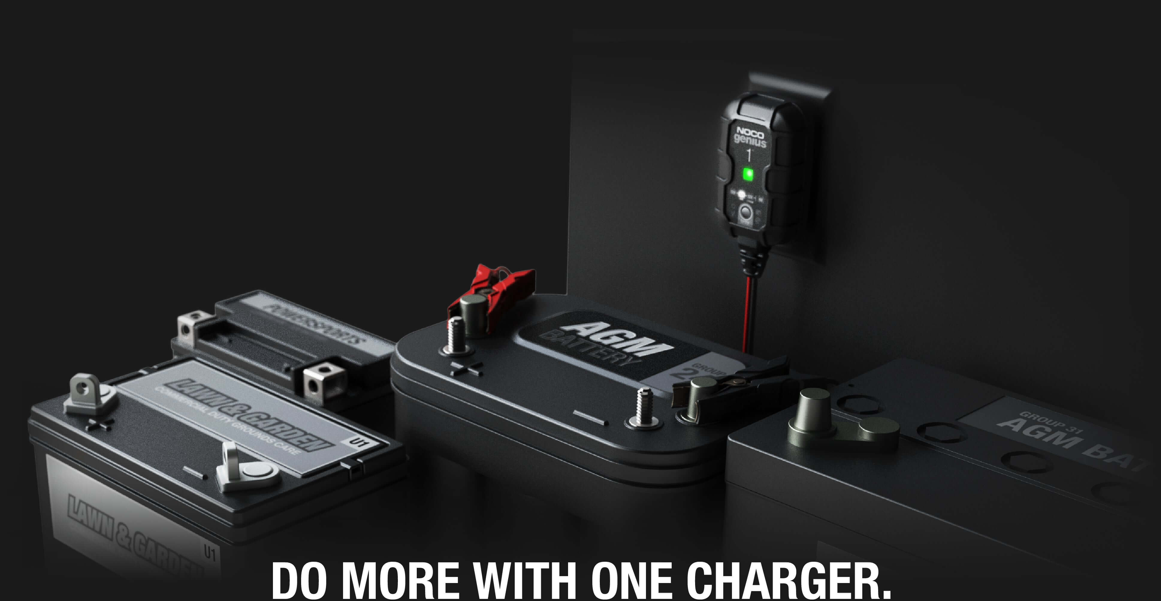 NOCO GENIUS1 1A Battery Charger for AGM and Lead-Acid Batteries at Cabin Depot - Powerful, Energy Efficient, Compact