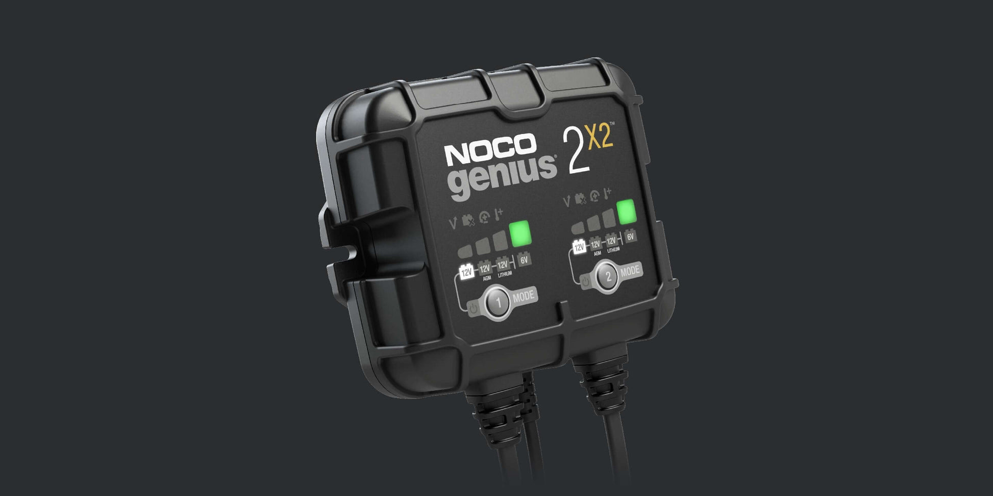 NOCO GENIUS2X2 4A Battery Charger 2 Bank from Cabin Depot - Compact and Energy Efficient