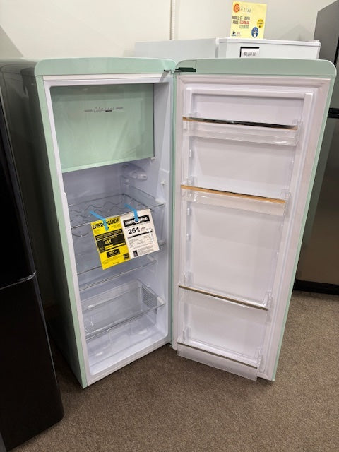 Unique 8 Cu/Ft Classic Retro Single Door Refrigerator With Freezer - Summer Mint Green