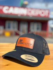 TCD Hat With Leather Patch - Black