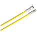 Yellow fibreglass Imperial 1.5M chimney brush rod with 3/8" NPSM threaded metal connectors for flexible chimney cleaning.