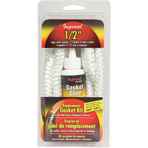 Imperial 1/2" Fiberglass Gasket Kit with adhesive for stove door insulation in packaging