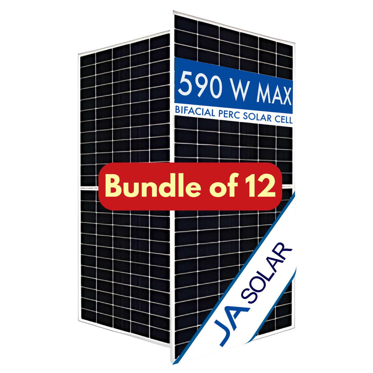 JA Solar 590W Bifacial Solar Panel Canada - Bundle of 12 — The Cabin Depot