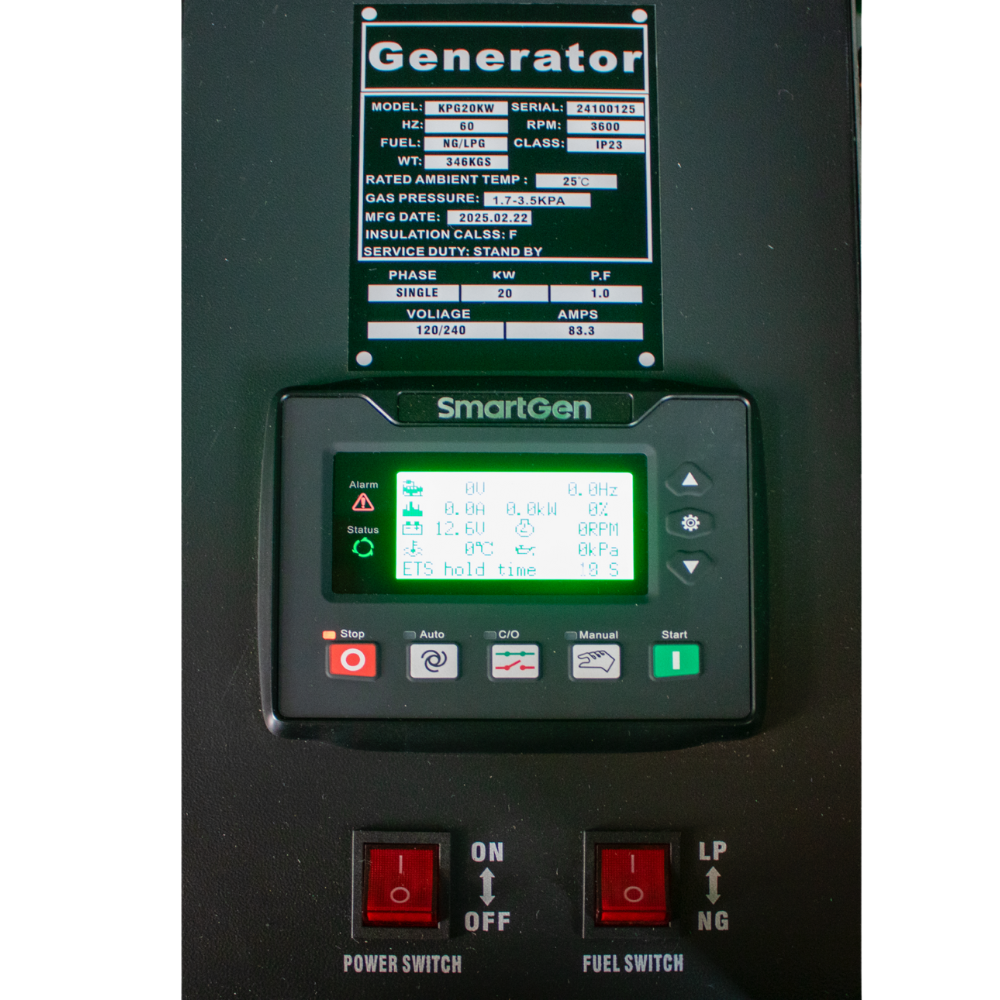 KEDRON® PowerGEN 20kW Générateur LPG hors réseau