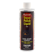 Imperial 8 fl. oz. Stove Polish Liquid - Black, cleans and protects, available at Cabin Depot