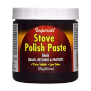 Imperial 6 fl. oz. Stove Polish Paste Black - Cleans, restores stoves, suitable for cast iron, available at Cabin Depot.