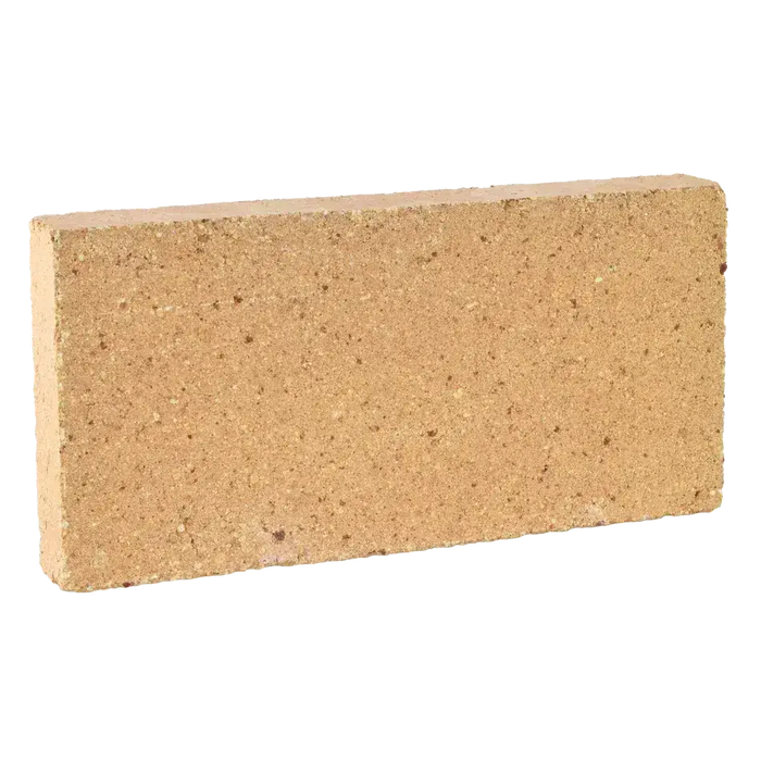 High density Imperial firebrick measuring 9" x 4.5" x 1.25", service temperature 1204°C, ideal for high heat applications.