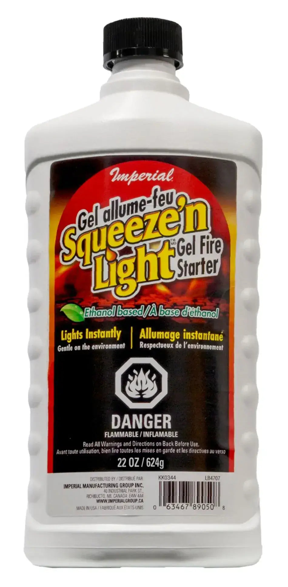 Imperial 22oz Squeeze'n Light Fire Starter Gel available at Cabin Depot for clean, odorless indoor or outdoor use on stoves or campfires.
