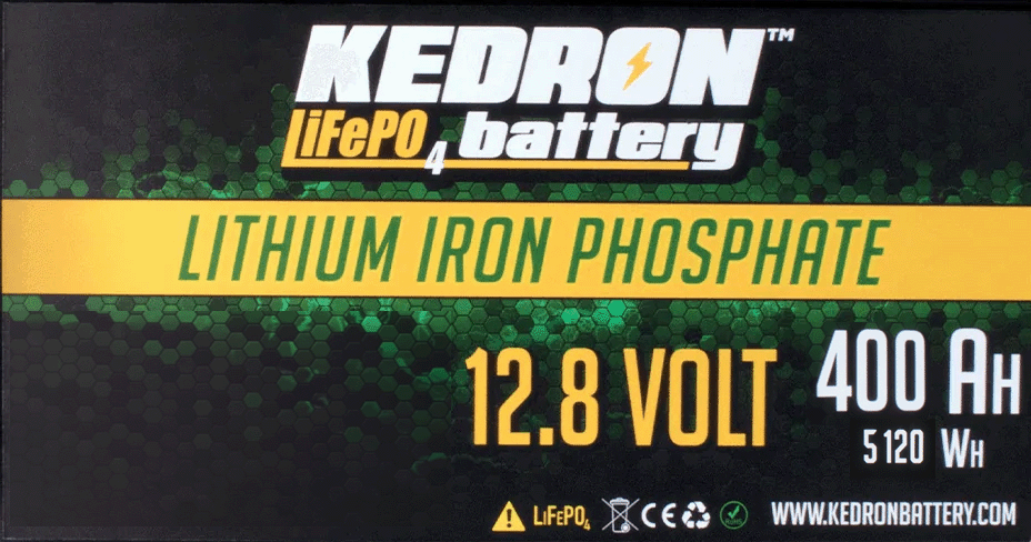 Batería KEDRON 12V 400AH LiFePO4
