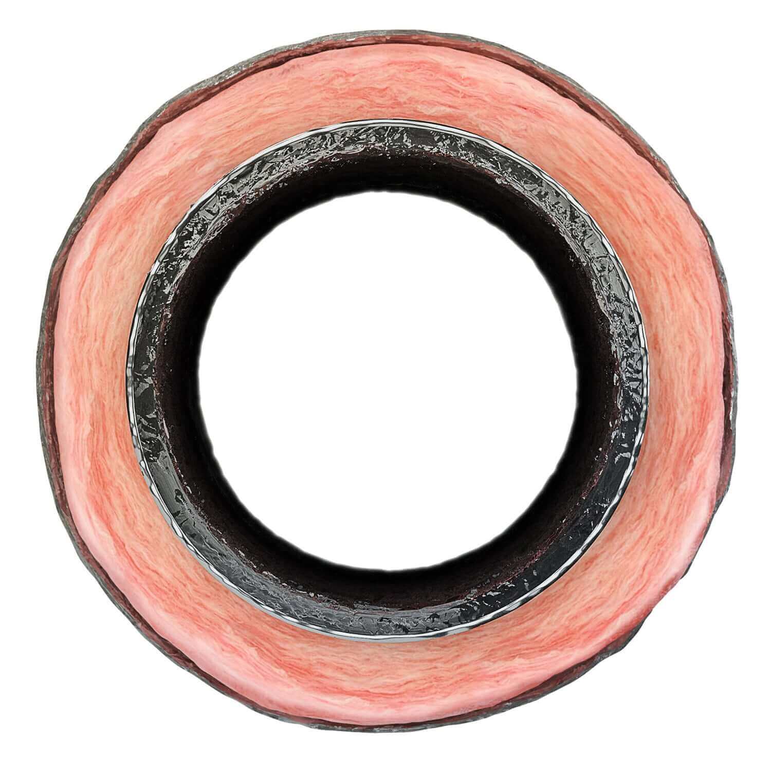 Top view of Imperial 4" x 10' Insulated Air Duct for wood stoves, available at Cabin Depot. Meets UL 181 Class 1 standards.