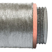 Imperial 4" x 25' Insulated Air Duct - Silver for wood stoves and HVAC, sold by Cabin Depot. UL 181 compliant with 2-ply polyester core.
