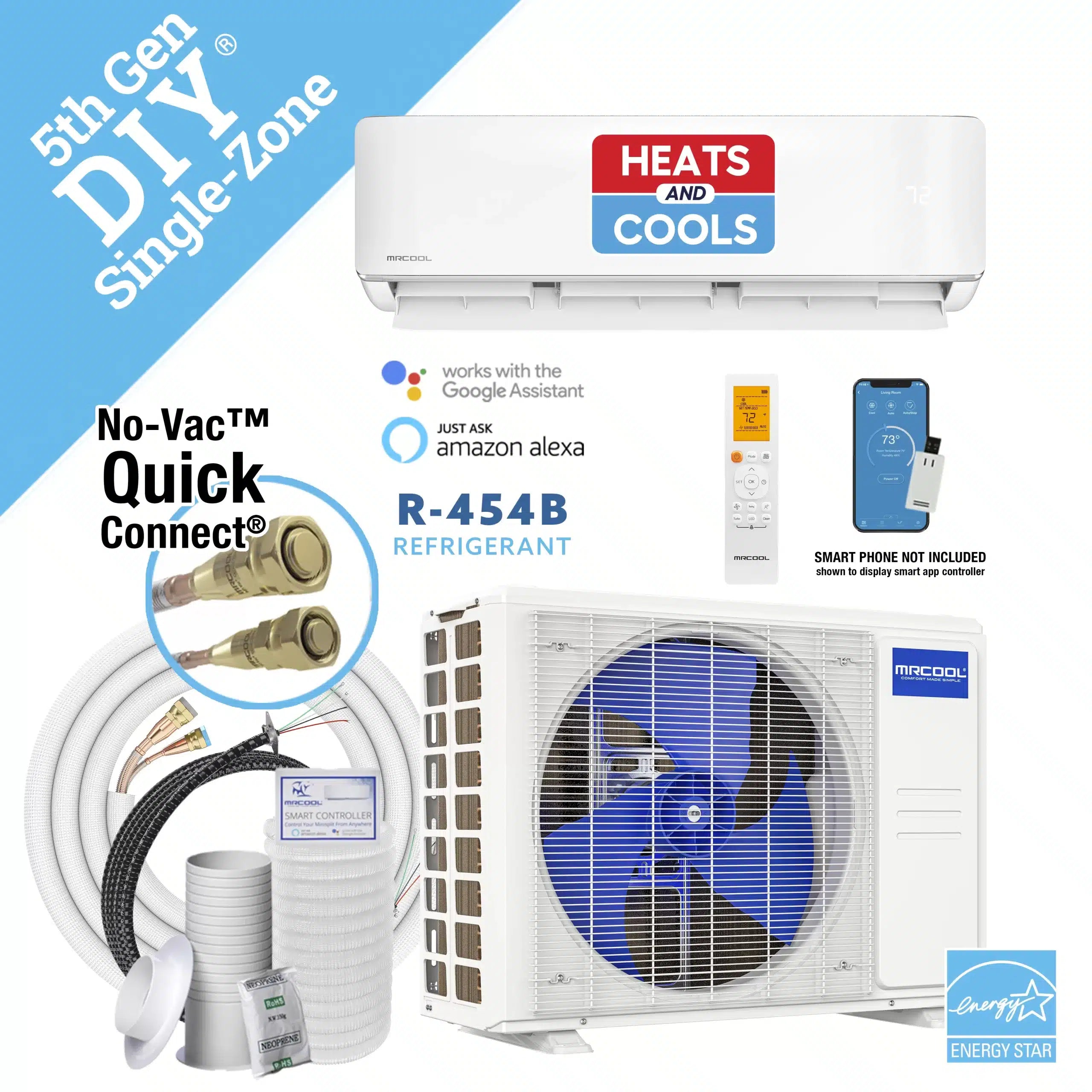 MRCOOL 12k DIY 5th Generation Mini-split Air Handler & Condenser 115v