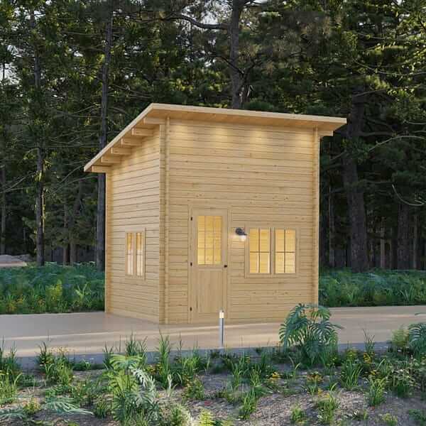 Cube Loft 100 by Cabin Depot with customizable roof slant, ideal for versatile use in various locations.