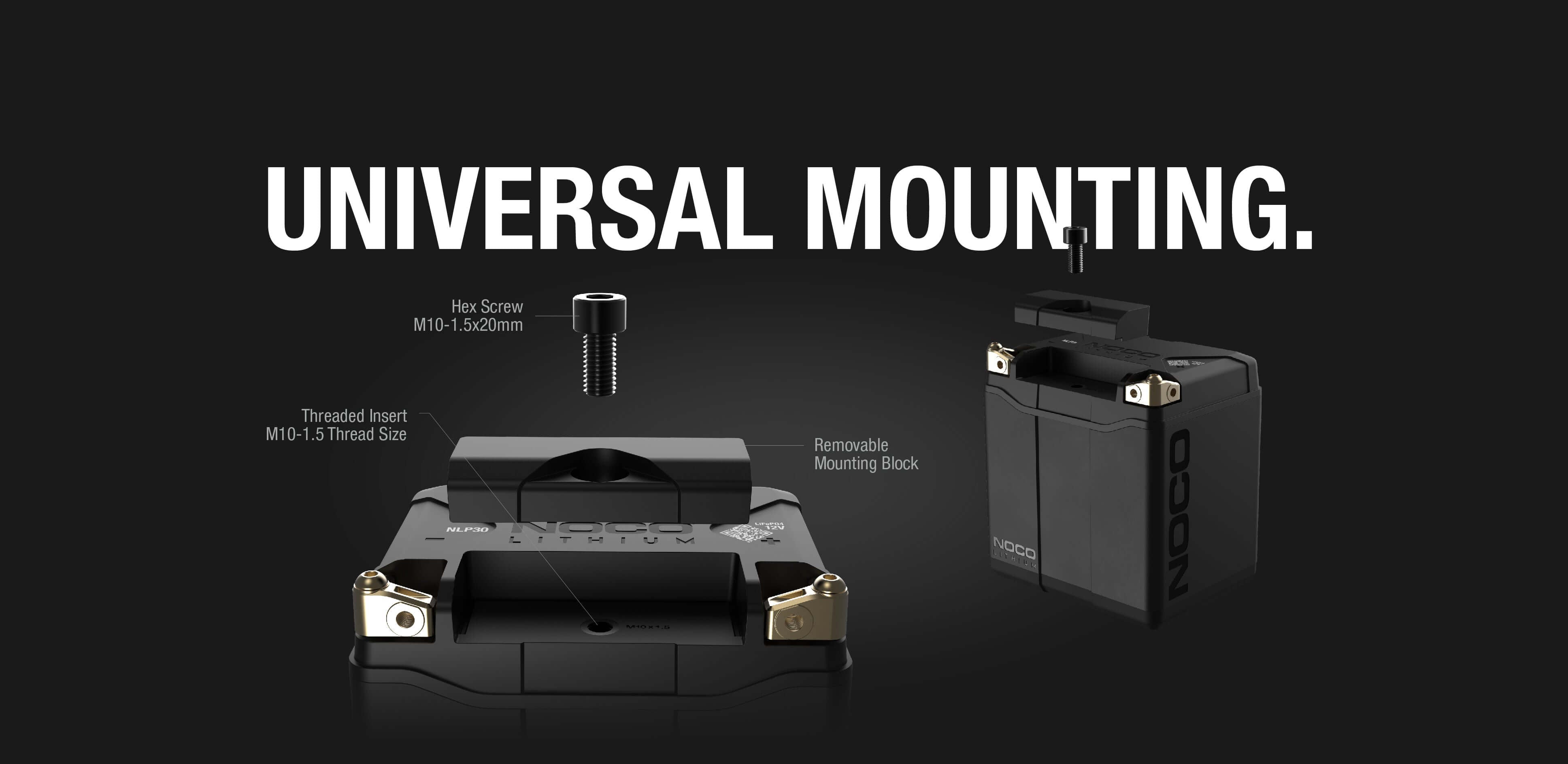 NOCO Group 30 Powersports Battery - Universal Mounting System