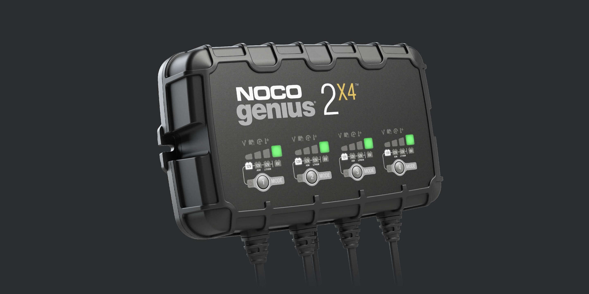 NOCO 8A Battery Charger 4 Bank - GENIUS2X4, efficient 6V/12V desulfator for Cabin Depot