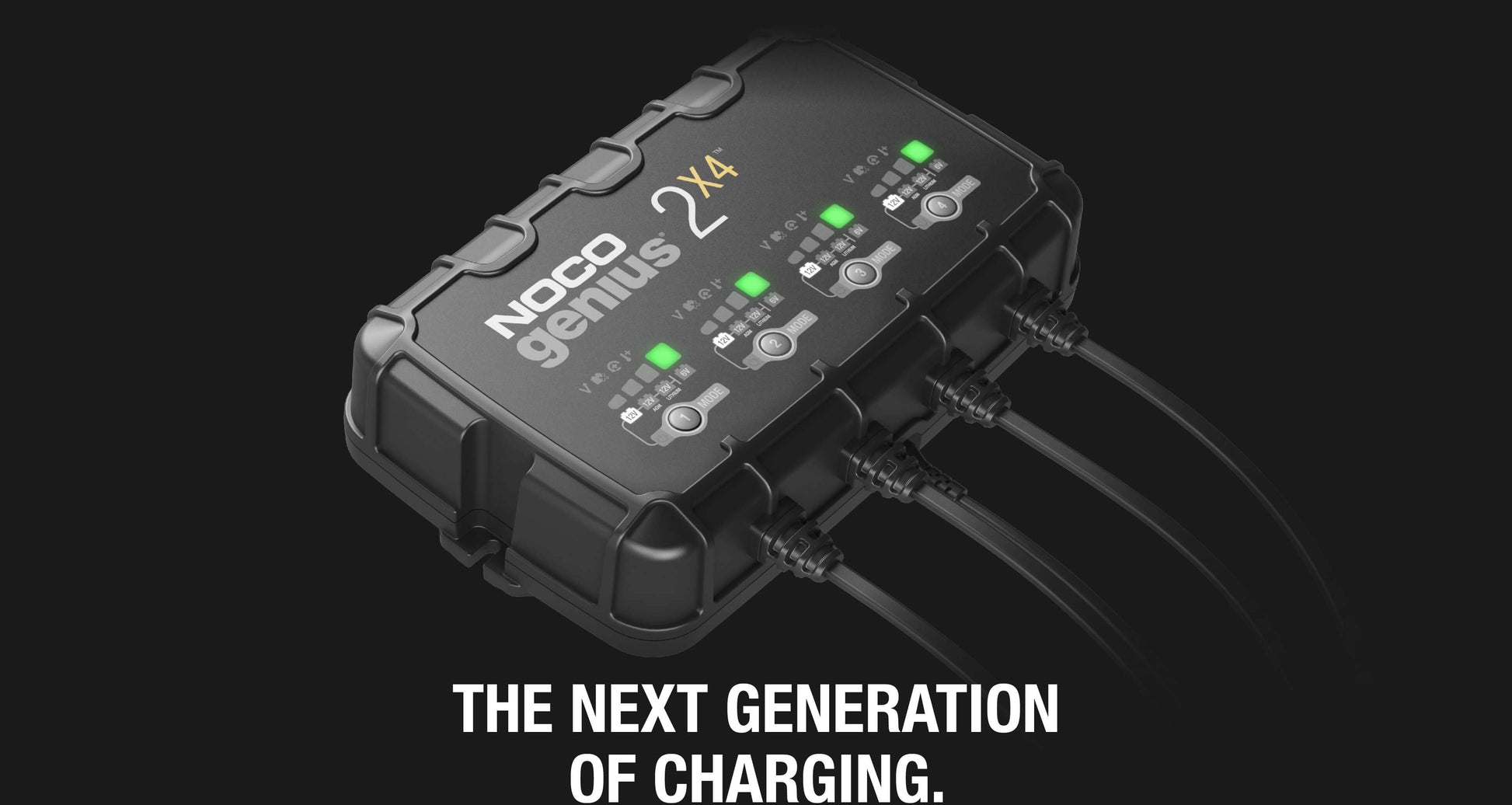 NOCO GENIUS2X4 8A Battery Charger 4-Bank - Advanced Energy-Efficient Charger by Cabin Depot