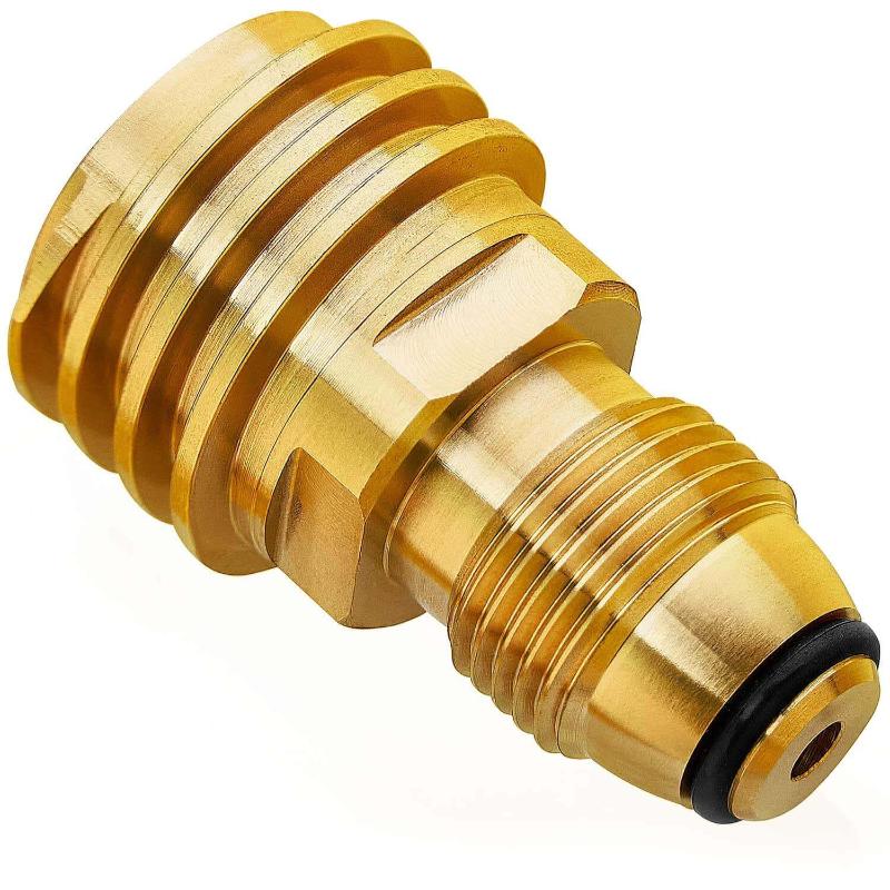 Martin POL Adaptor X QCC1 for 100LB propane tanks at Cabin Depot. Connects POL to BBQ hose. Model #25004.