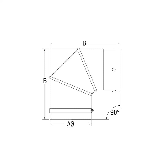 Codo de pellets SBI 3" X 90° (sin pintar)