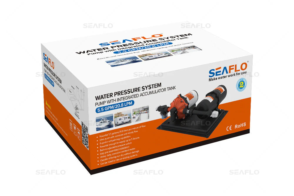 SEAFLO 12V 5.5GPM 51 Series Système de pression d'eau