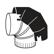 Imperial Stove Pipe Elbow Heat Shield for 5-8 inch pipes, available at Cabin Depot. Ensures safe clearance for flue installation.